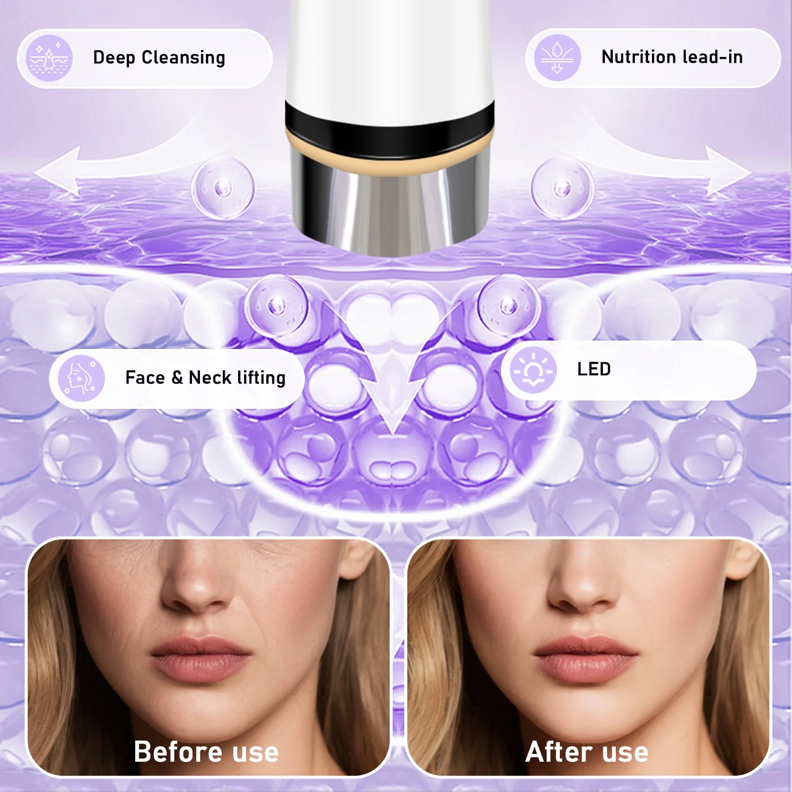 Microcurrent Facial Massager for Skin Tightening and Lifting - 2