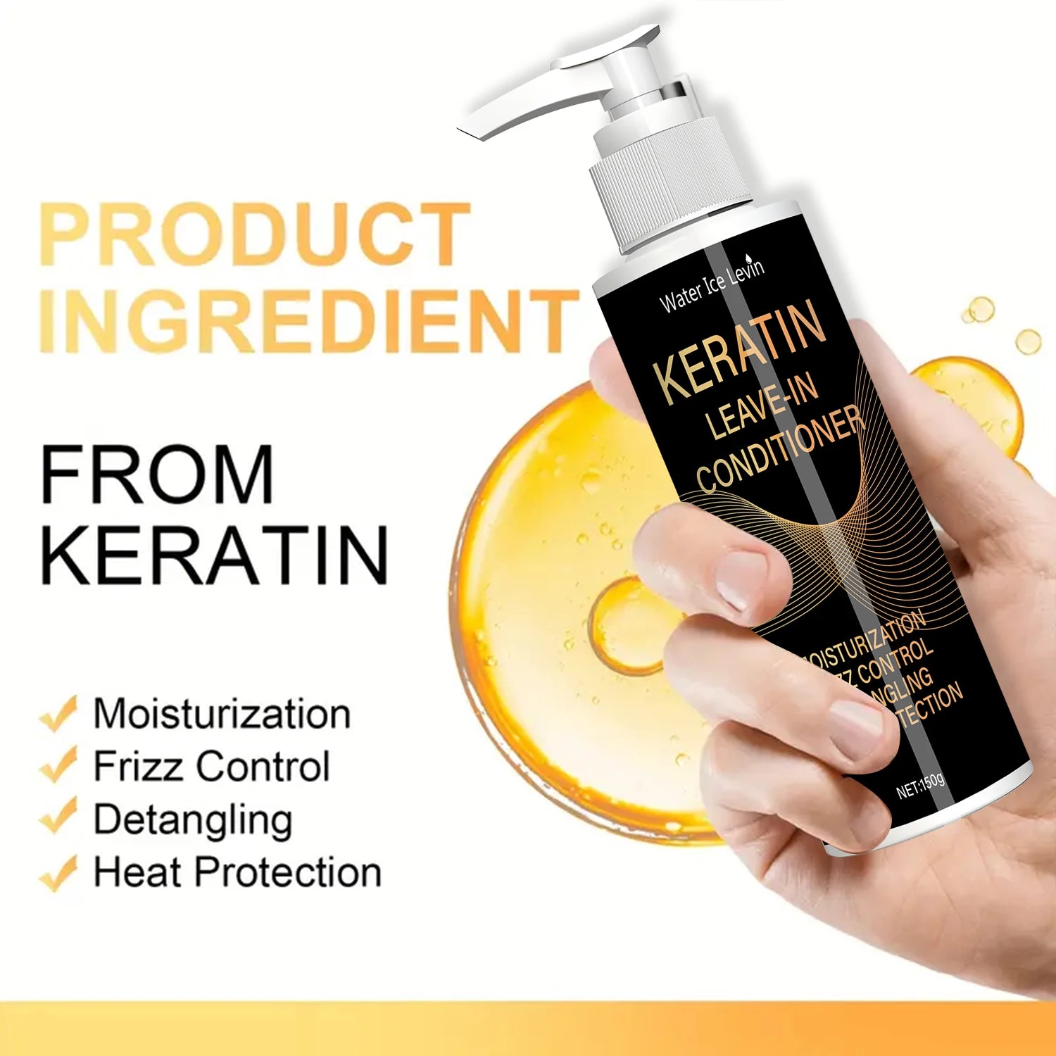 Keratin and Coconut Oil Leave In Hair Conditioner 150g - 4