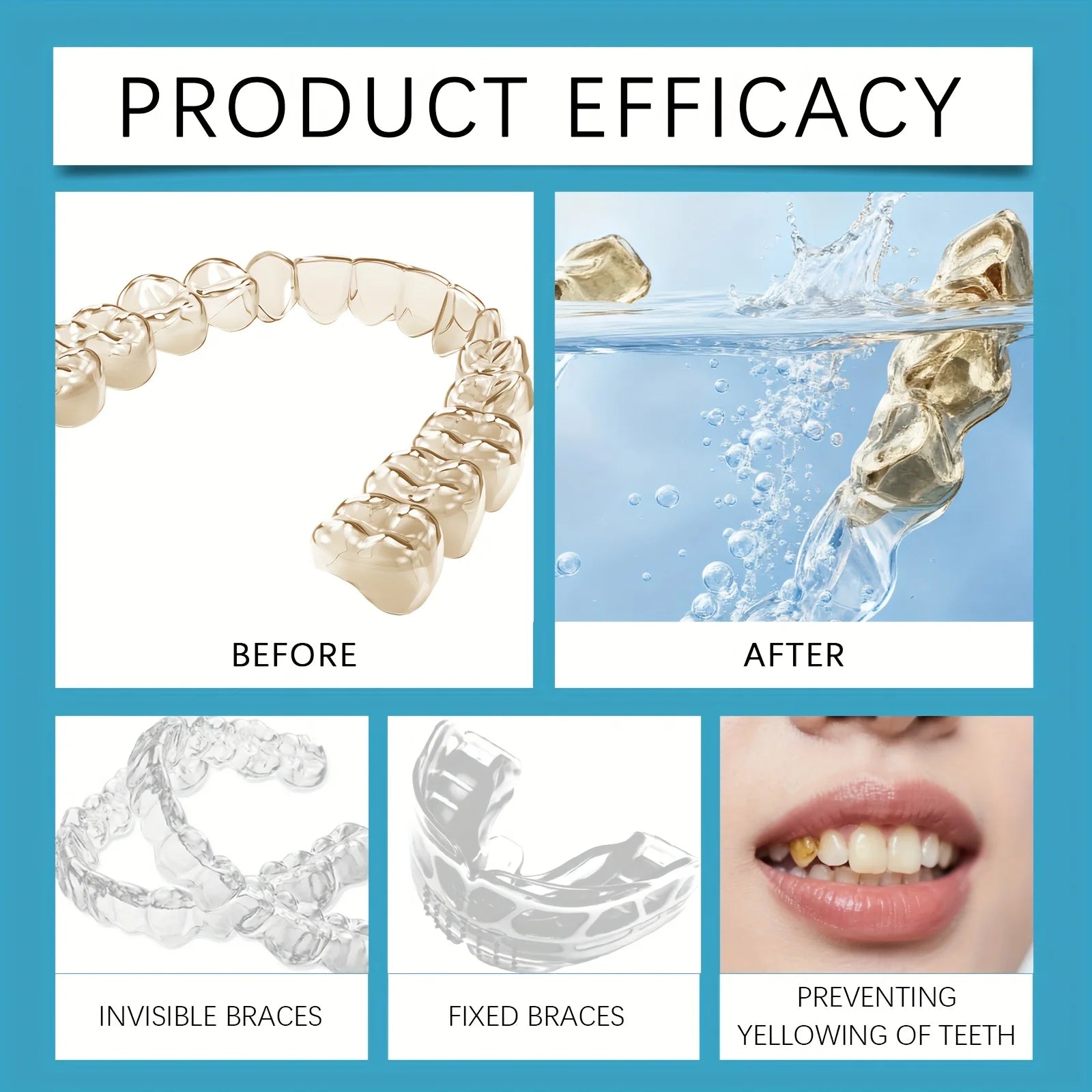 Effervescent Denture Cleaning Tablets for Deep Stain Removal - 2