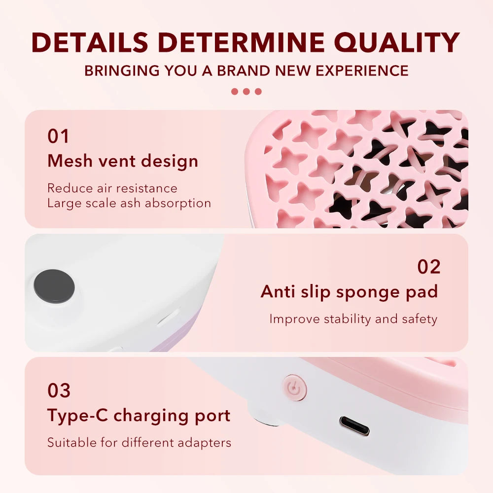 Portable USB Nail Dust Collector and Manicure Vacuum - 16