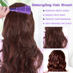 5 Piece Hair Detangling Comb and Styling Brush Set for Curly Hair