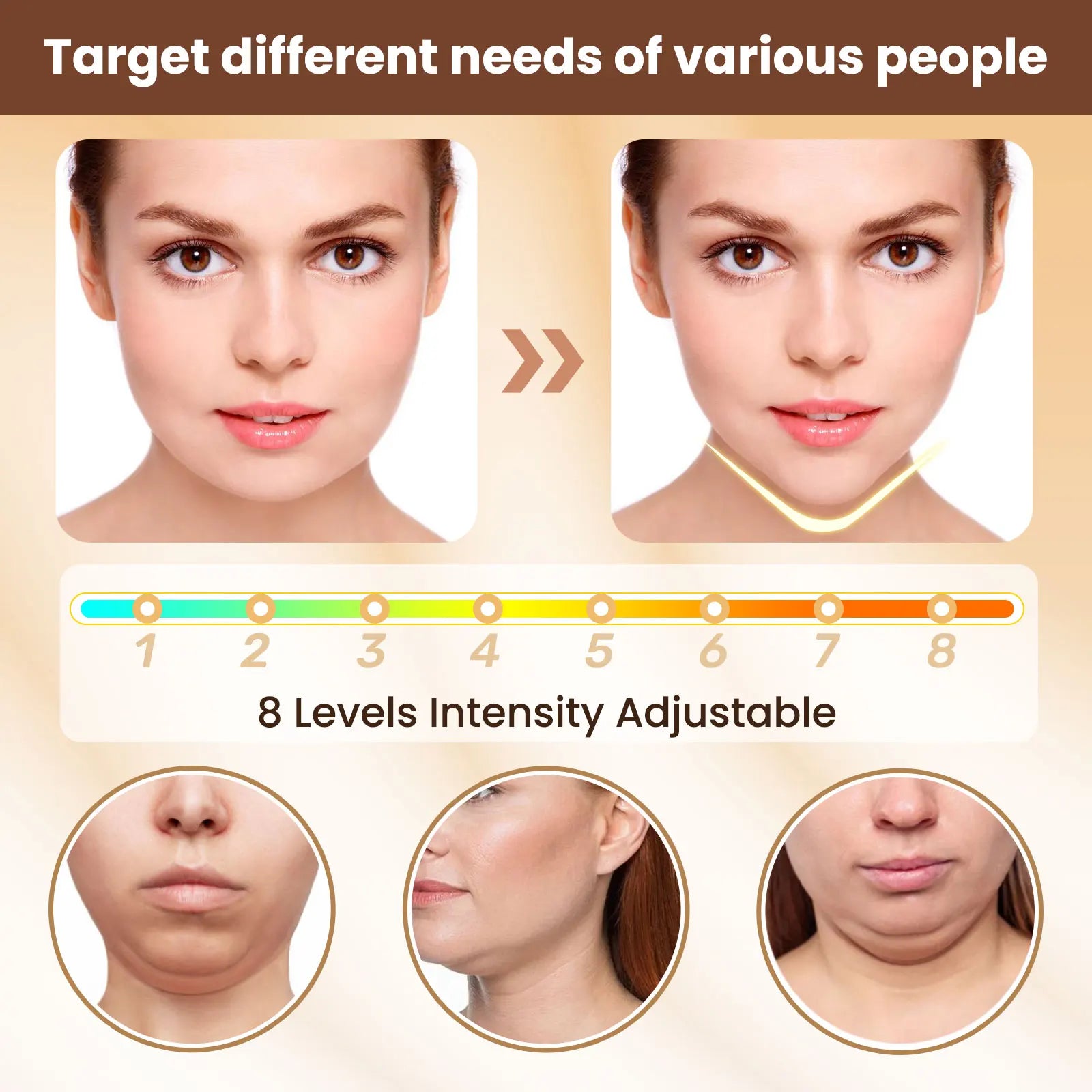 Electric V-Shape Facial Lifting and Firming Massager - 10