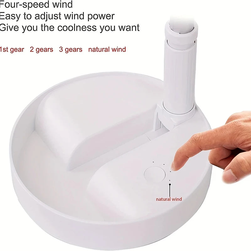 Portable Foldable USB Rechargeable Cooling Fan with Remote Control - 10