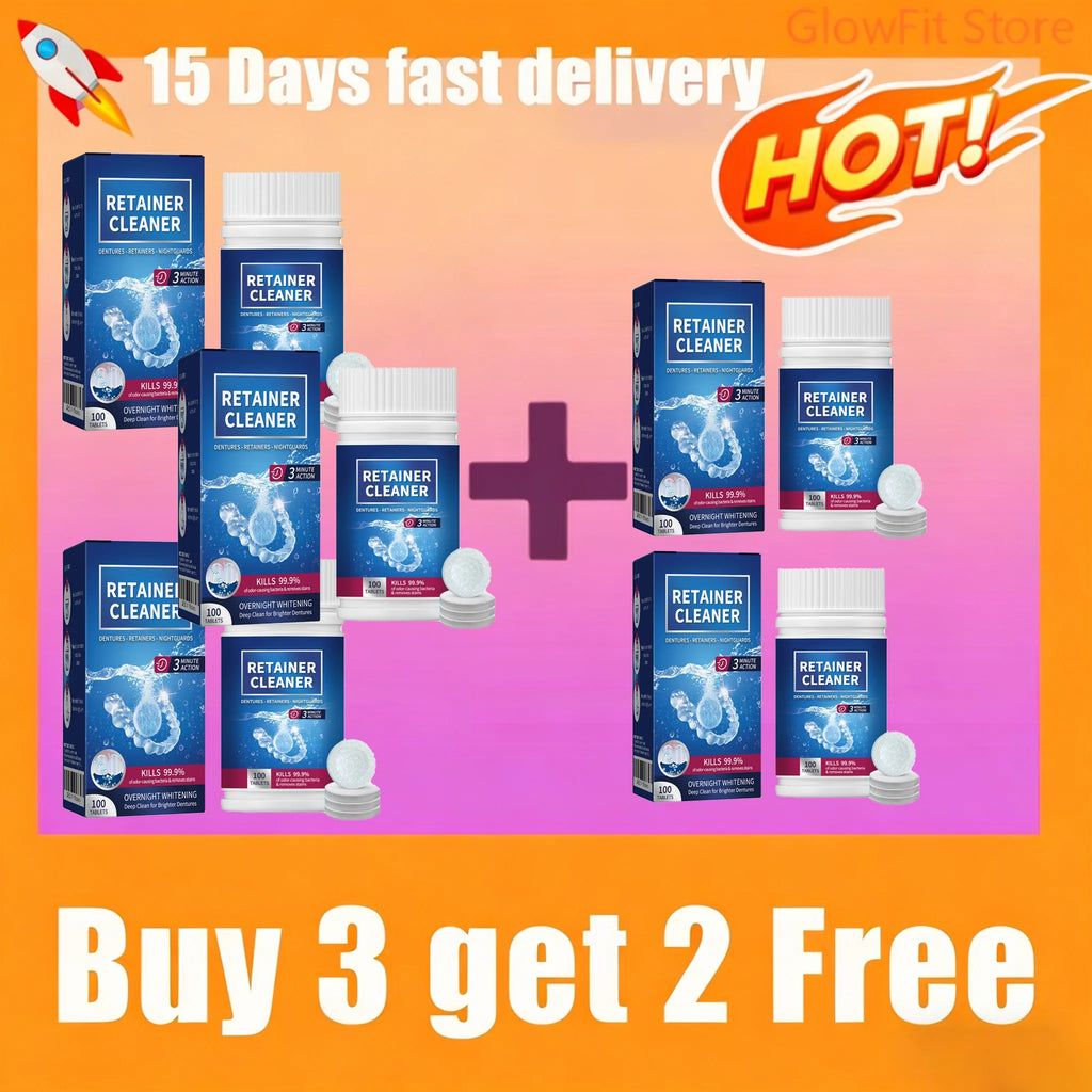 Denture and Retainer Cleaning Tablets for Deep Stain Removal