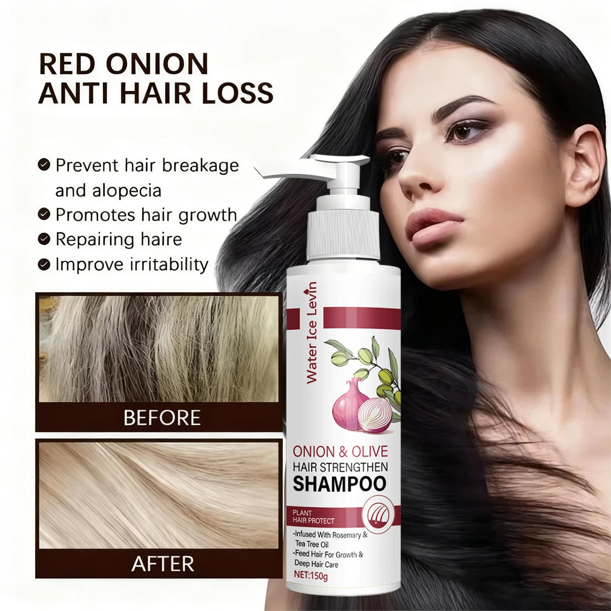Onion and Olive Hair Strengthening Shampoo with Biotin and Rosemary Oil - 4