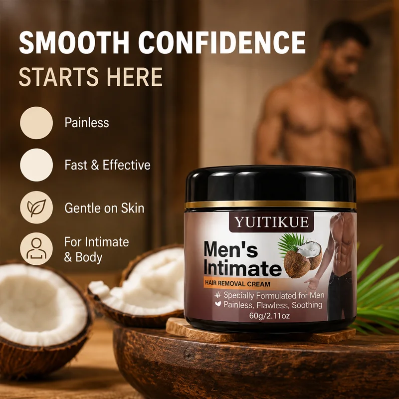 Mens Intimate Hair Removal Cream Painless Body Depilatory for Sensitive - 11