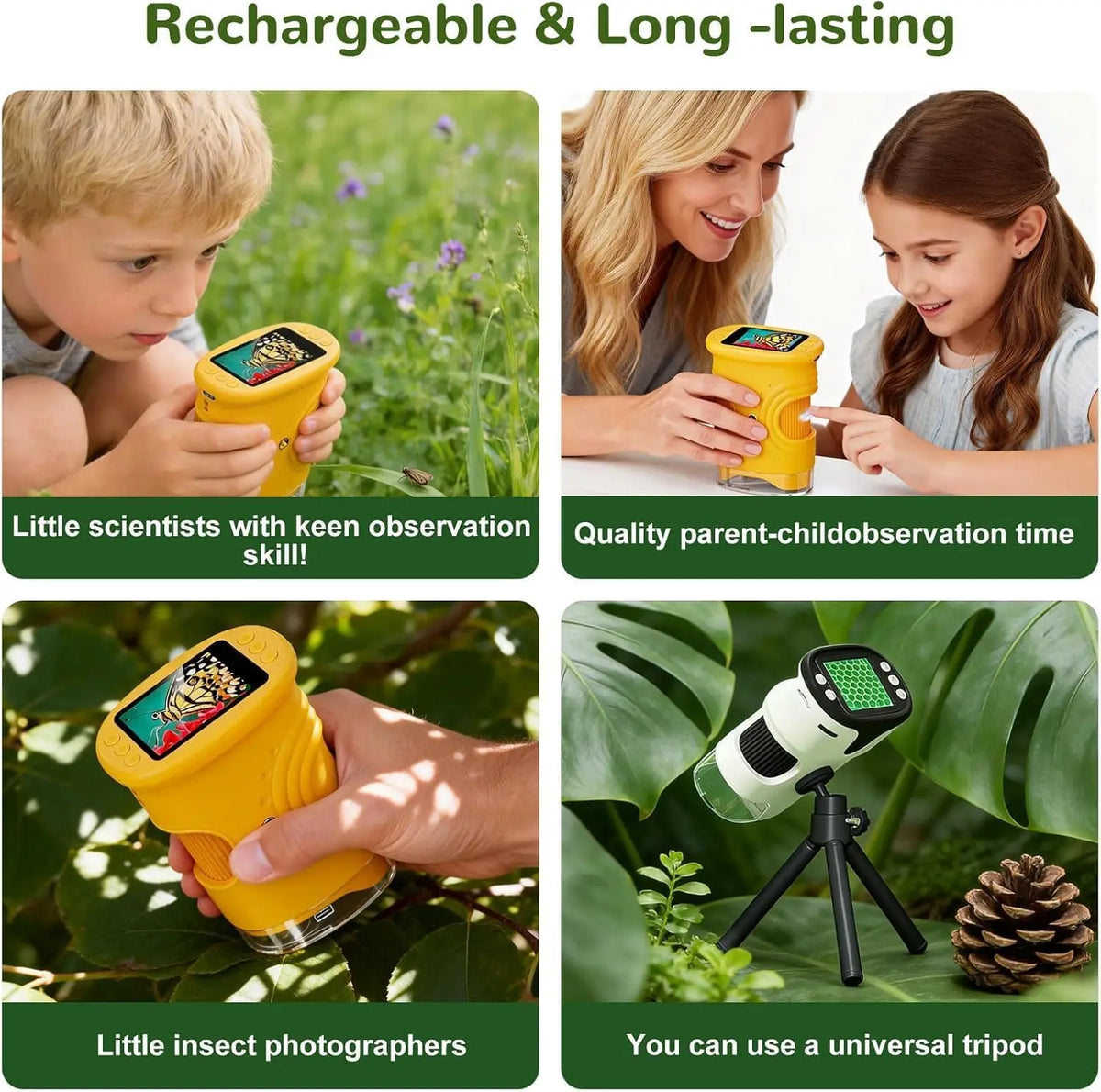 Portable Handheld Digital Microscope for Kids
