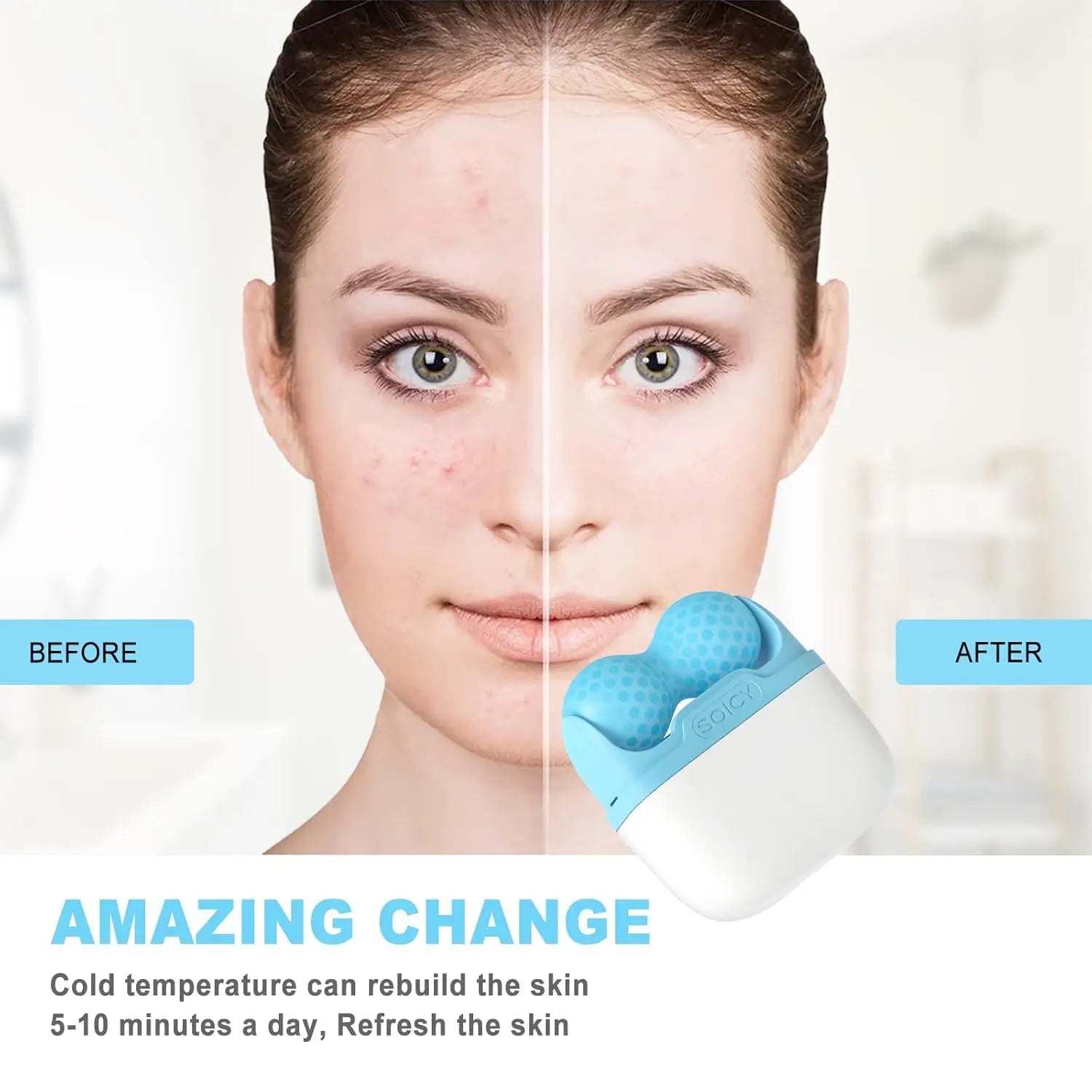 Double Ended Ice Roller for Face and Body - 12