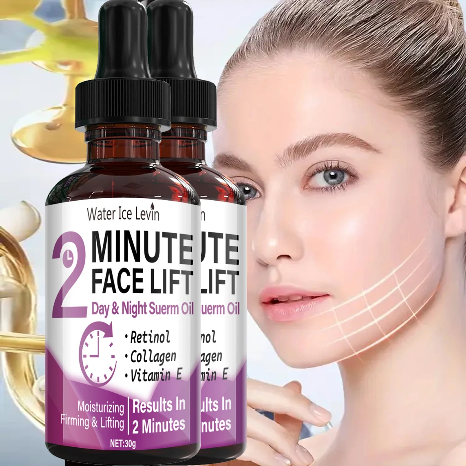 2 Minute Face Lift Serum Retinol and Collagen Firming Anti Aging Oil - 2