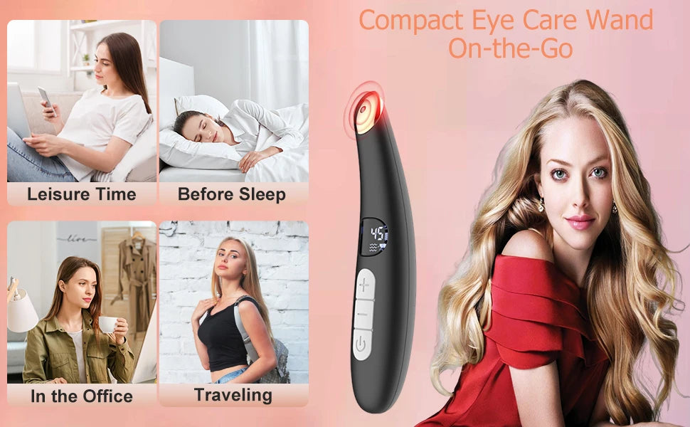 3-in-1 Heated Eye and Face Rejuvenation Massaging Wand