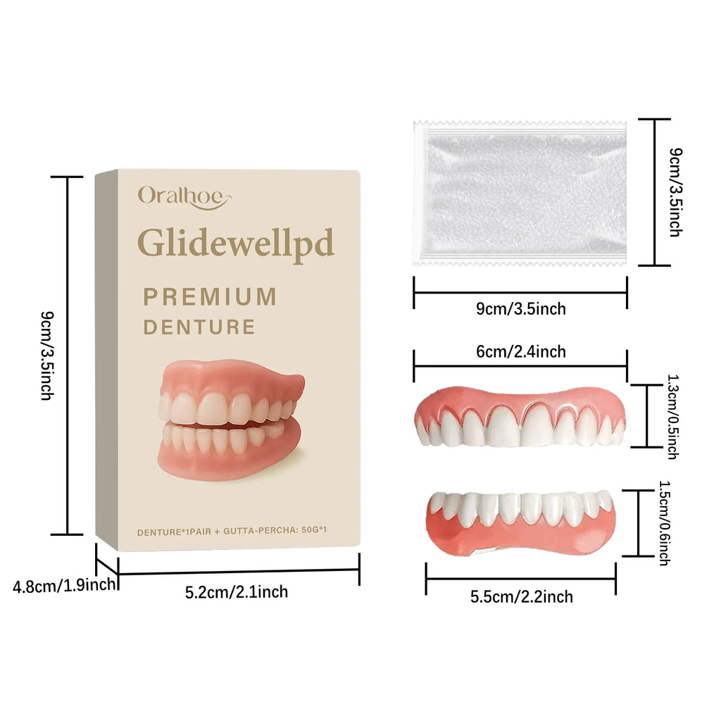 Temporary Silicone Denture Set for Smile Restoration