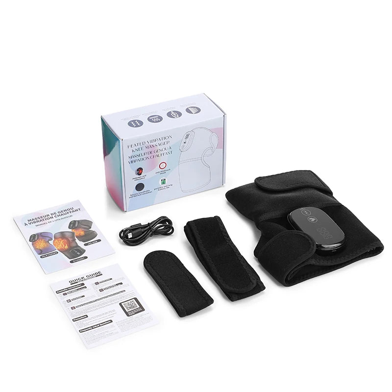Cordless Heated Knee Massager with Vibration Therapy