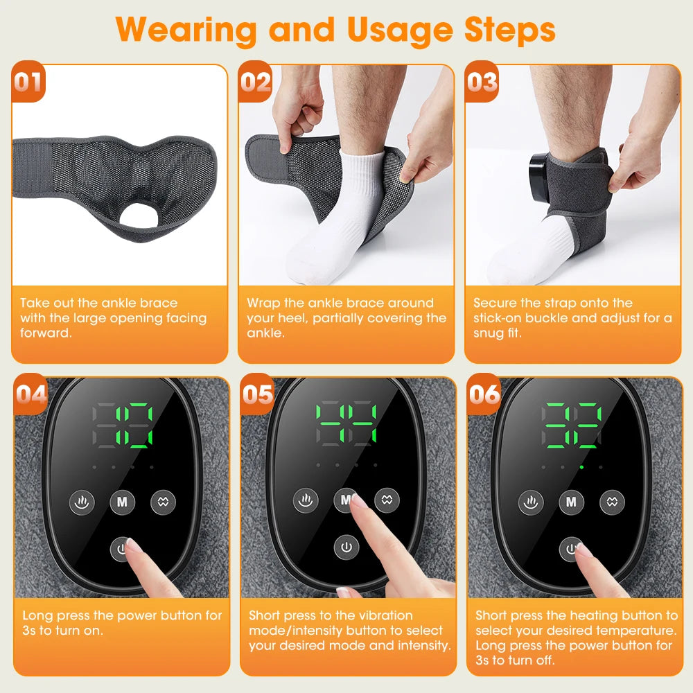 Heated Ankle Massager with Vibration Therapy - 15