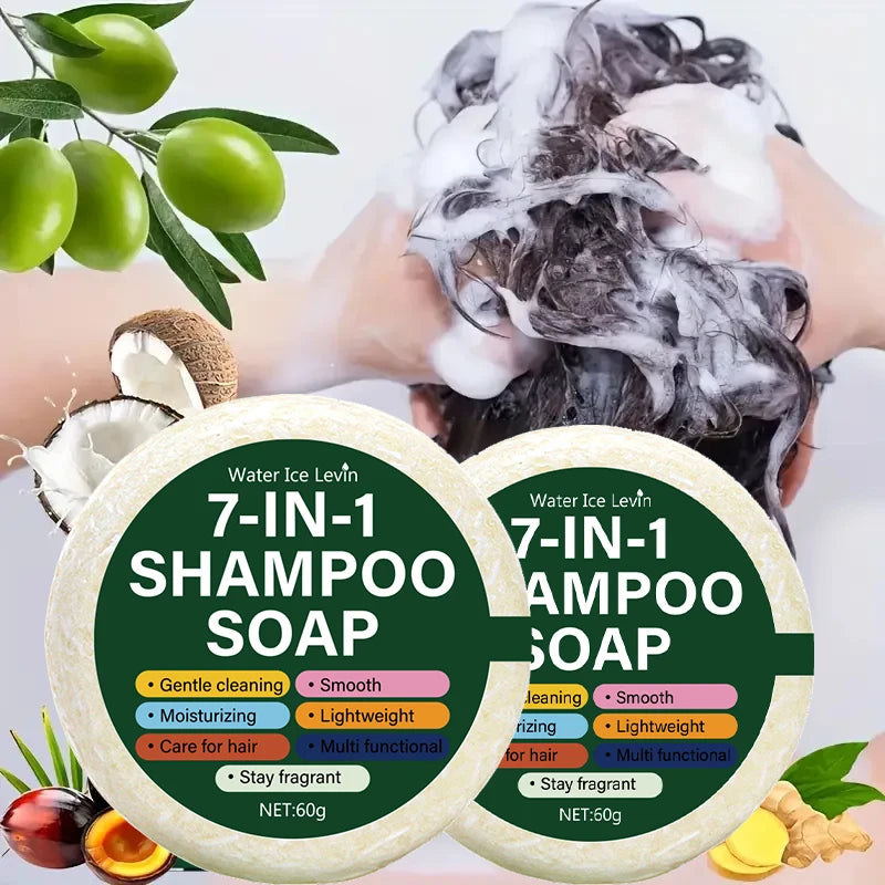 7-in-1 Shampoo Soap Bar Plant Based Hair Cleansing and Moisturizing Bar