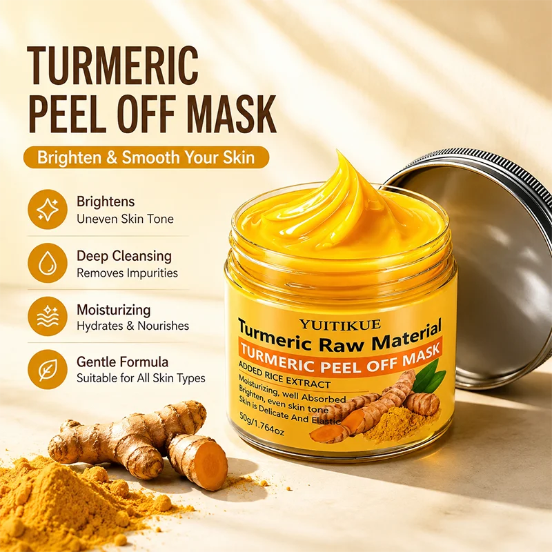 YUITIKUE Turmeric Rice Extract Peel Off Mask Brightening Facial Treatment - 13