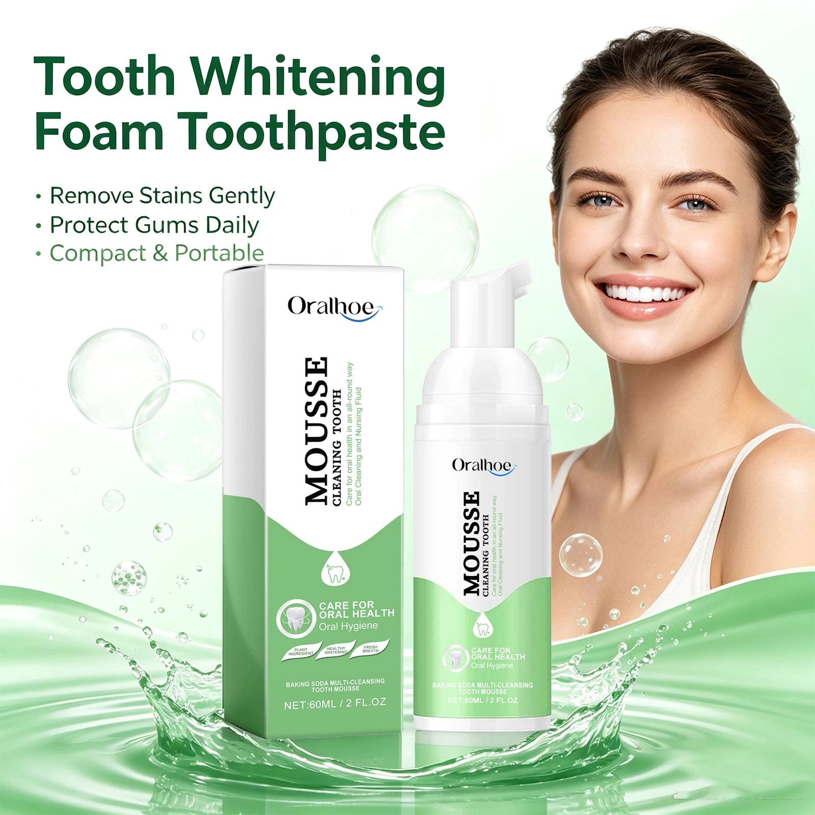 Whitening Foaming Toothpaste for Stain Removal and Fresh Breath - 6