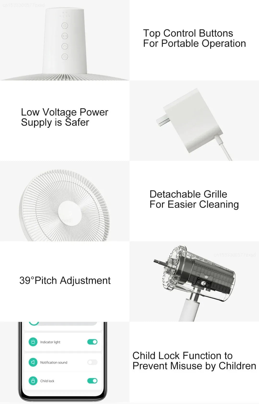 Mijia 1X Smart Standing Fan DC Frequency Conversion Electric Floor Fan