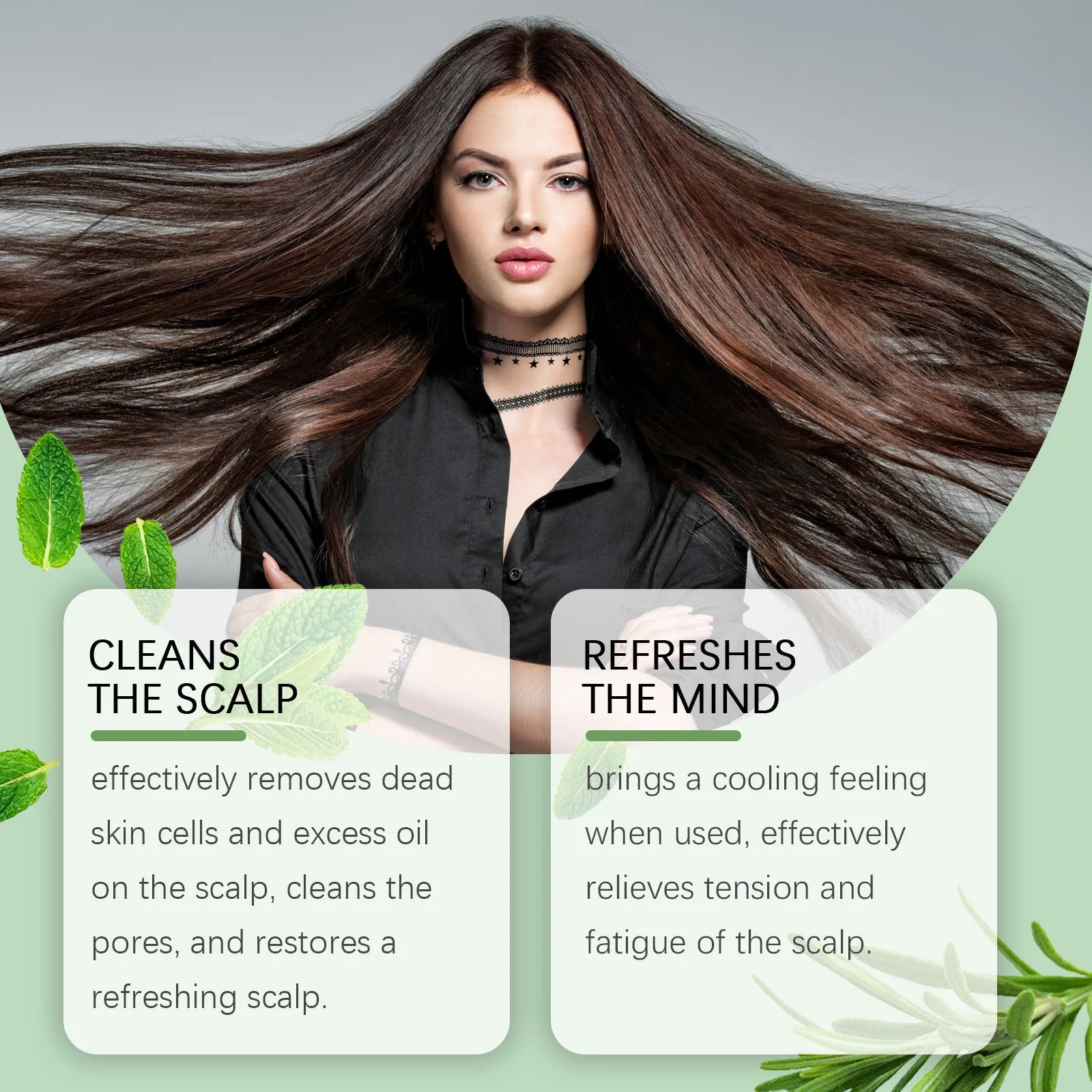 Mint Scalp Exfoliating Scrub and Massage Brush for Deep Cleansing