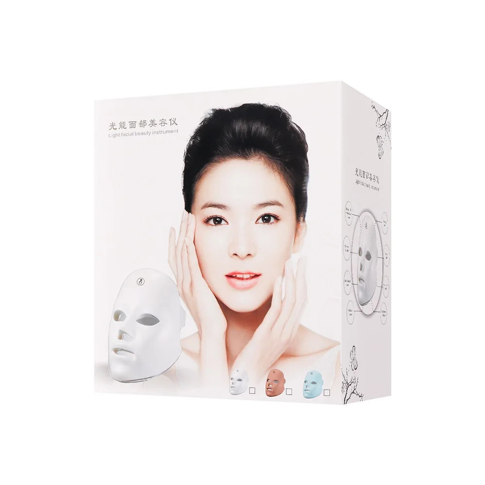 7-Color LED Light Therapy Face Mask for Skin Rejuvenation