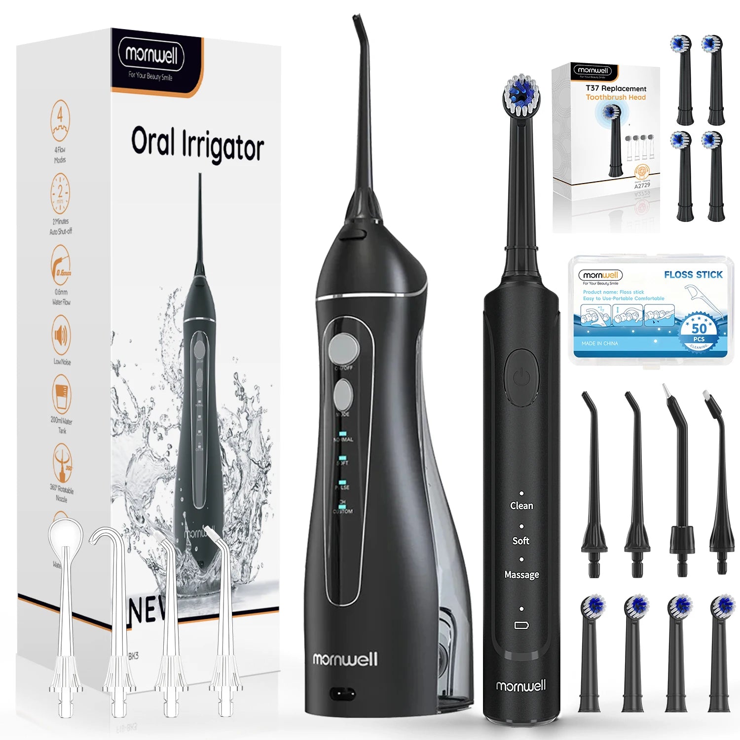 Electric Water Flosser and Toothbrush Set for Oral Care - 17