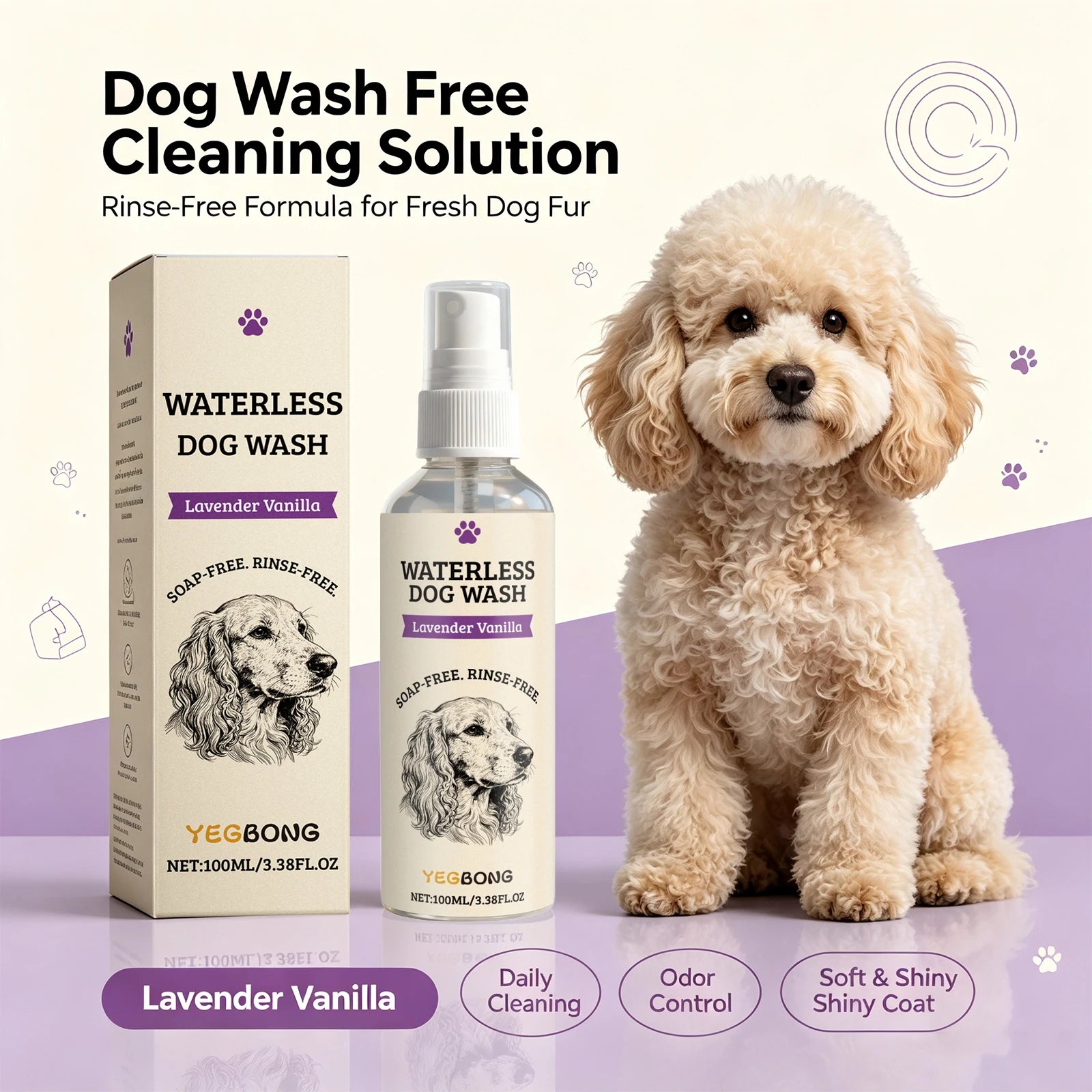 Waterless Dog Shampoo Spray for Quick Cleaning and Odor Removal - 9