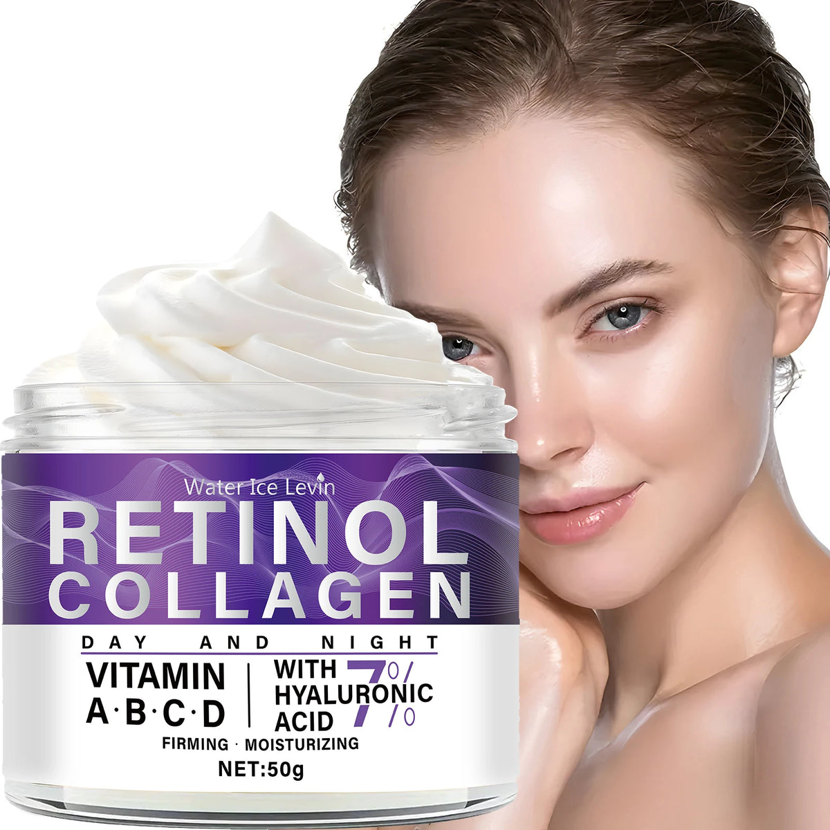 Water Ice Levin Retinol Collagen Face Cream Anti Aging Moisturizer