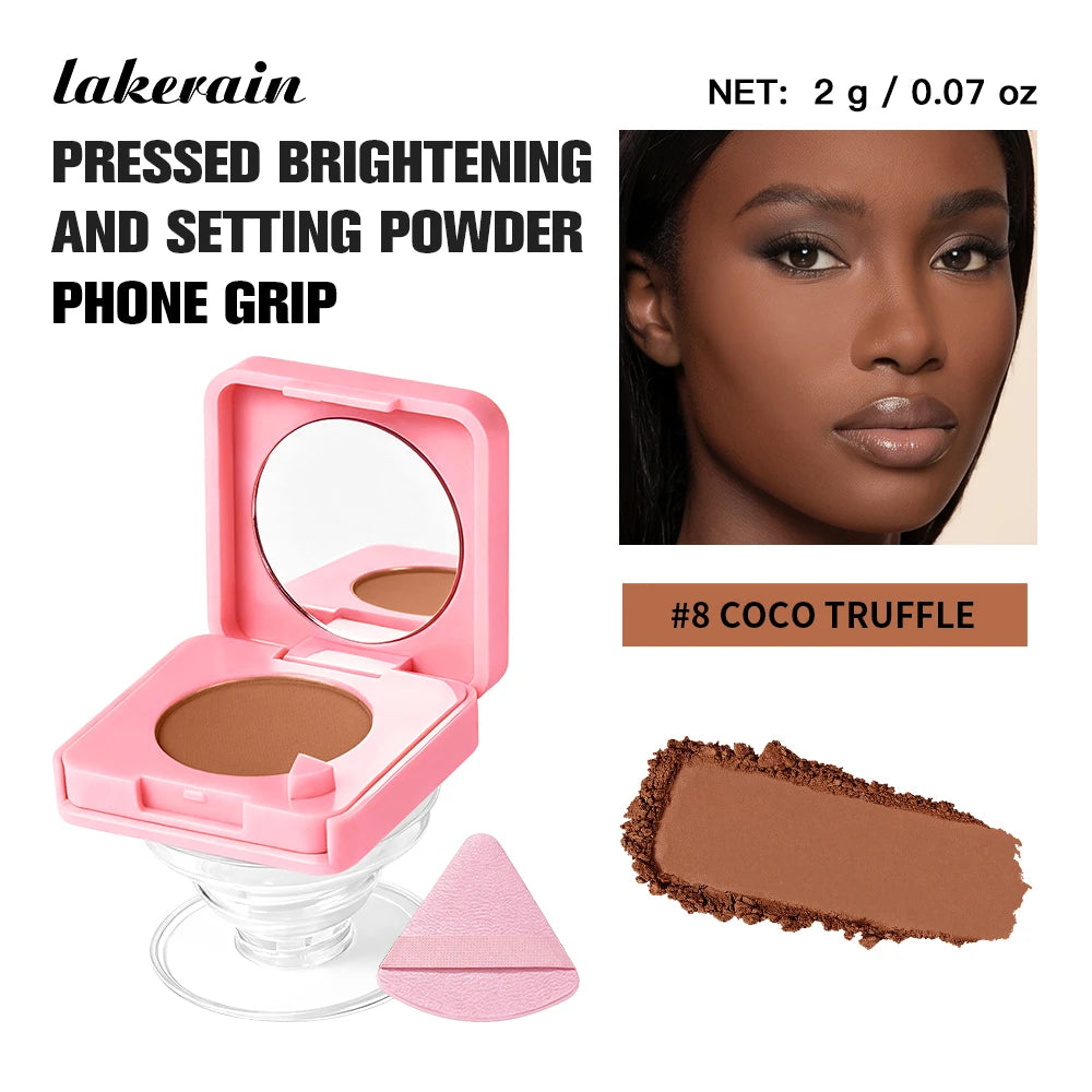 2-in-1 Matte Pressed Powder and Phone Grip with Mirror - 24