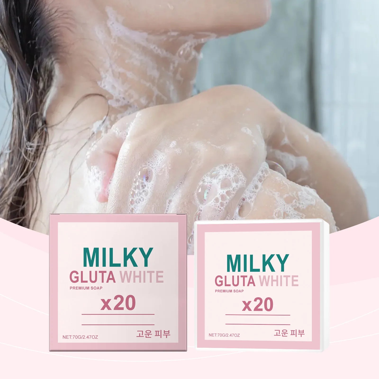 Milky Gluta White Exfoliating and Moisturizing Cleansing Soap 70g - 1
