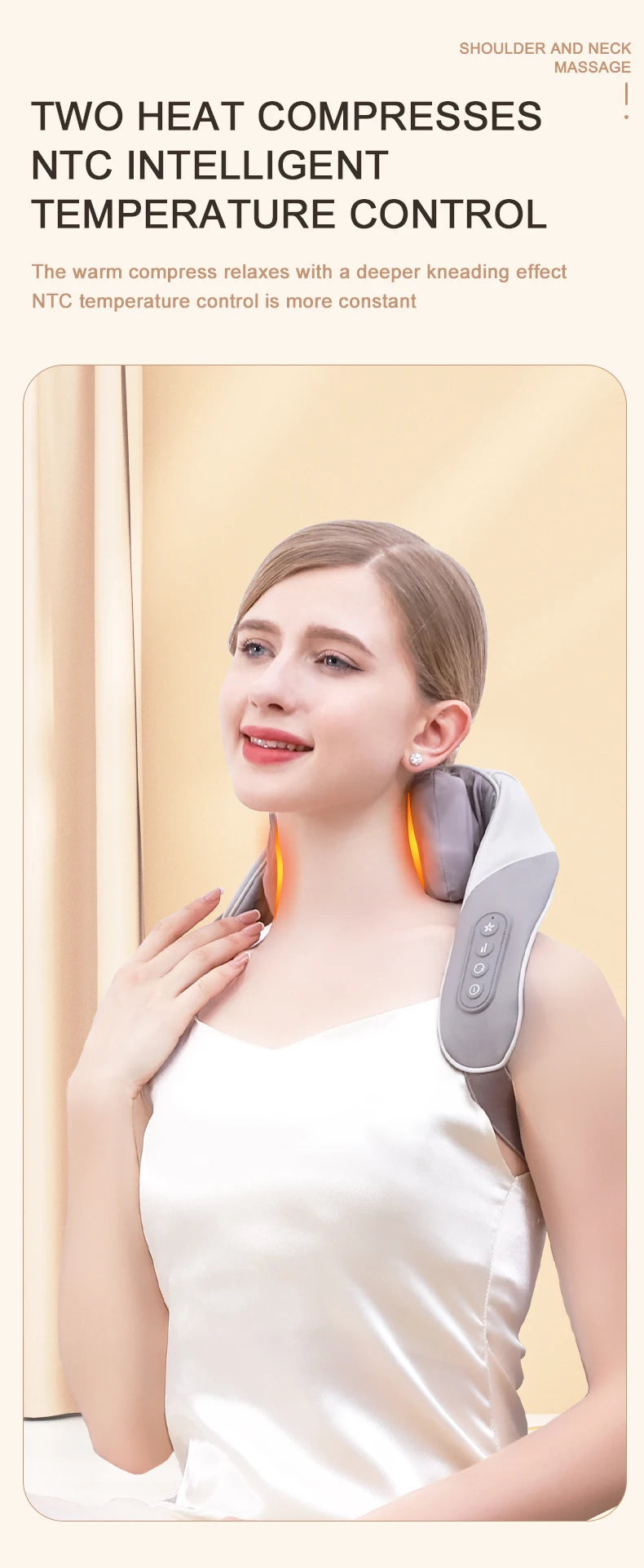 Wireless 6D Deep Tissue Neck and Shoulder Massager with Heat - 16