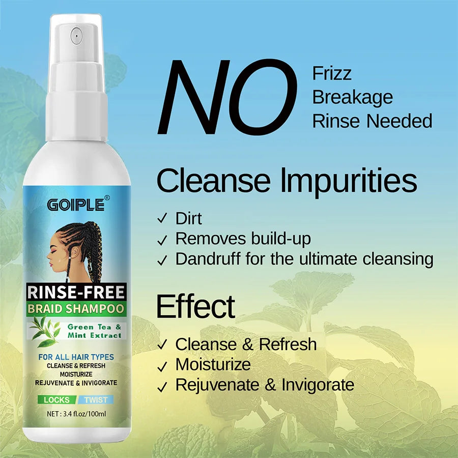 Rinse Free Braid Shampoo and Nourishing Braid Essence Oil Set