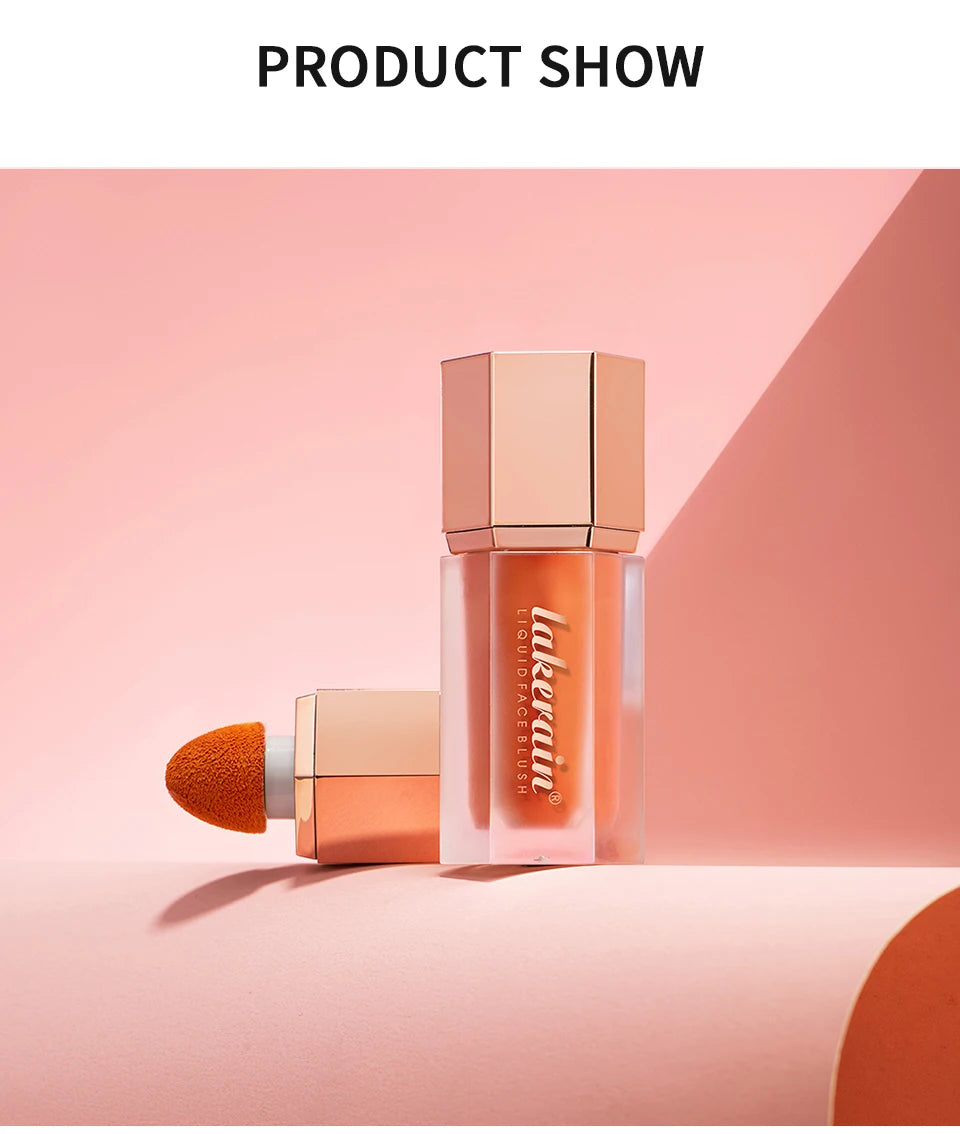 Waterproof Matte Liquid Blush with Built-in Applicator - 17