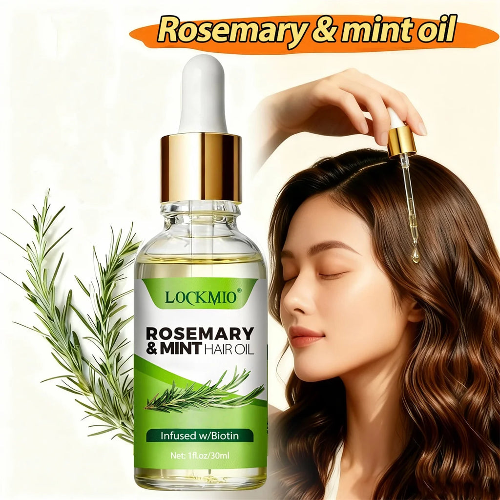 Rosemary Mint Hair Thermal Protection Spray and Nourishing Oil Set