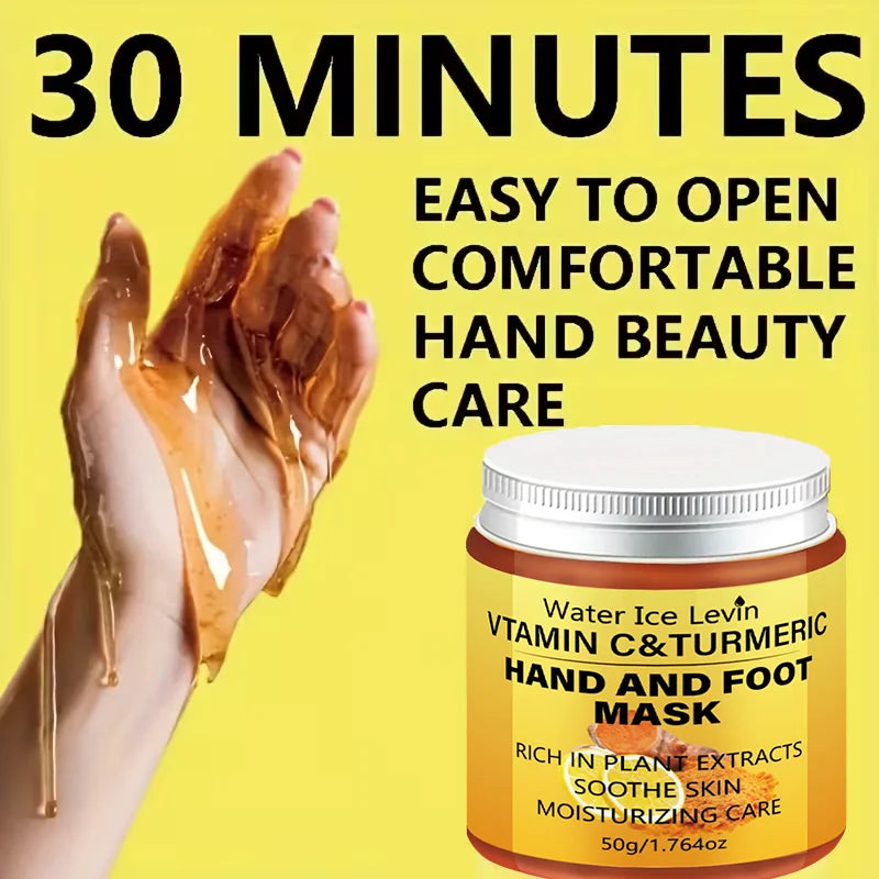 Water Ice Levin Turmeric Hand and Foot Mask Moisturizing Brightening 50g
