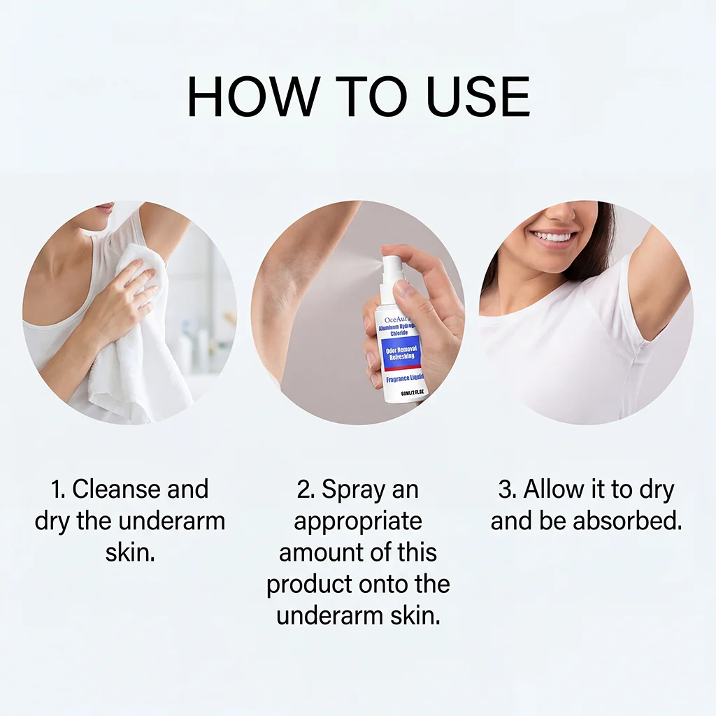 Underarm Fresh Fragrance Spray Deodorant and Odor Eliminator 60ml - 9