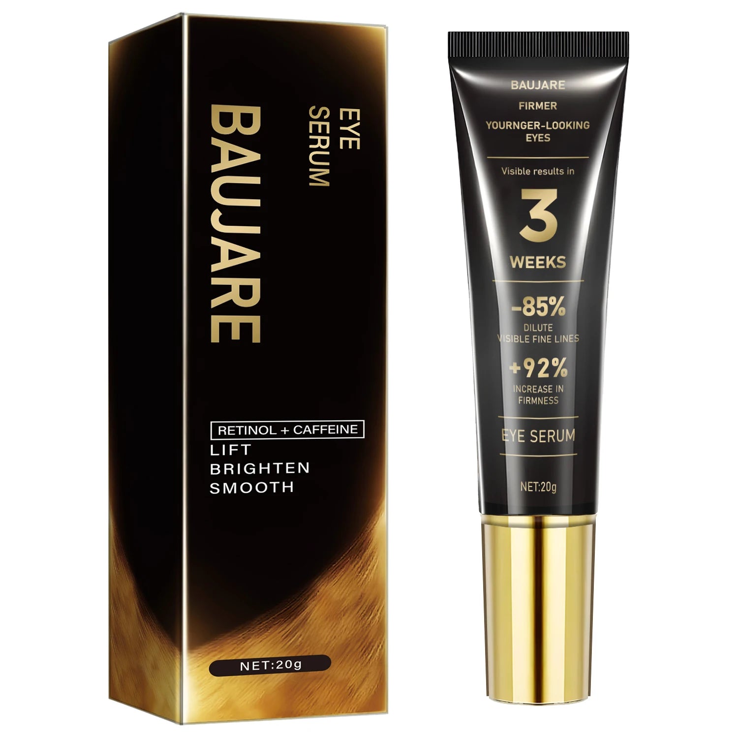Baujare Retinol Caffeine Eye Serum for Dark Circles and Fine Lines - 6