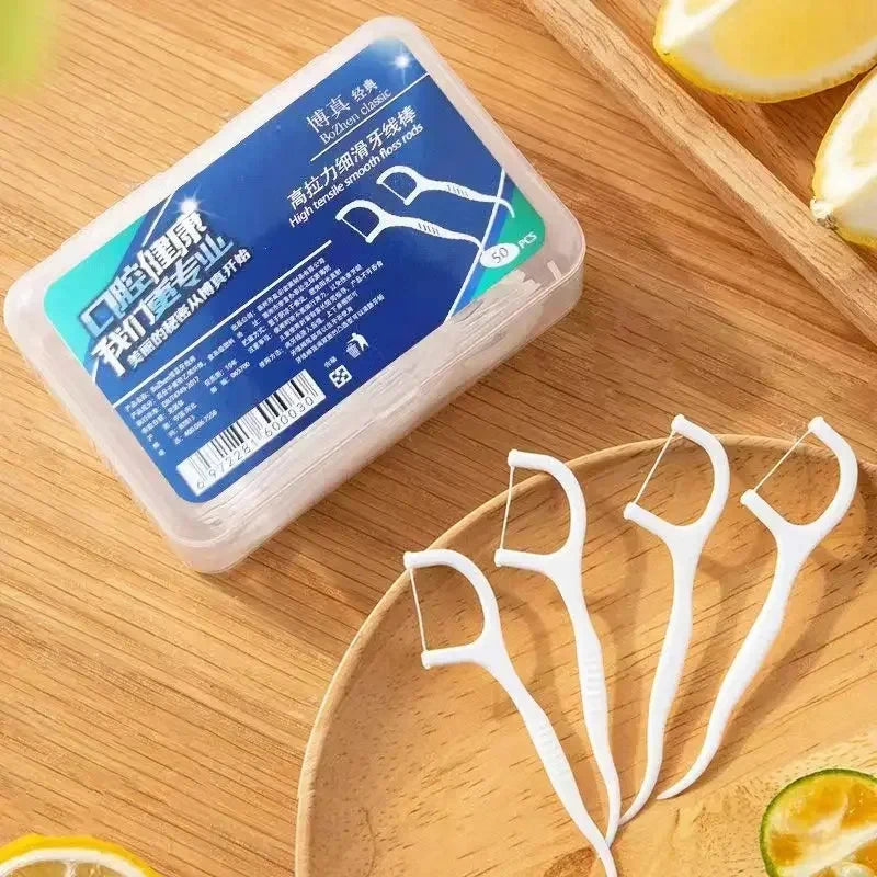 Portable Dental Floss Picks with Travel Case - 18