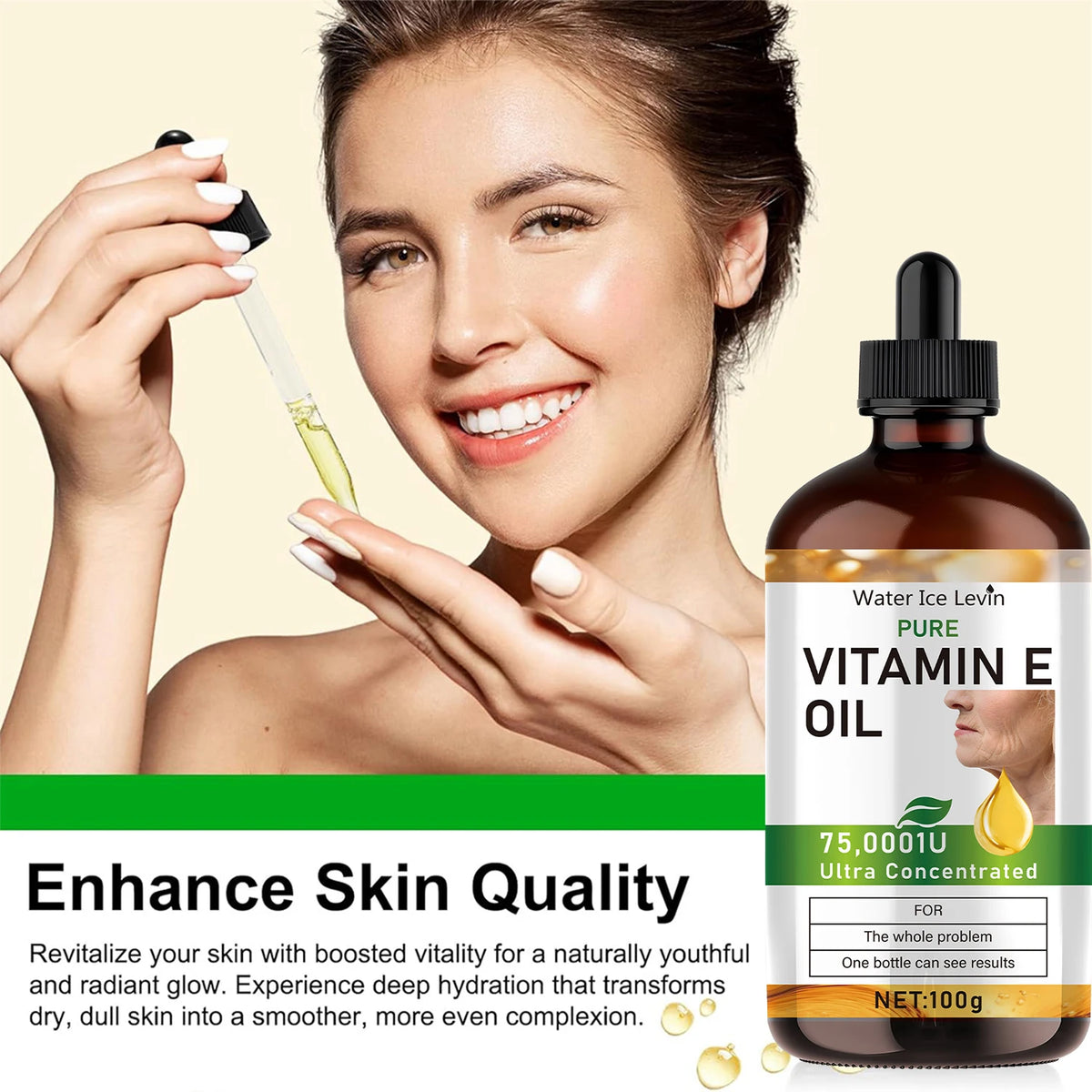 Pure Vitamin E Face Oil Moisturizing Skin Care Serum 100ml