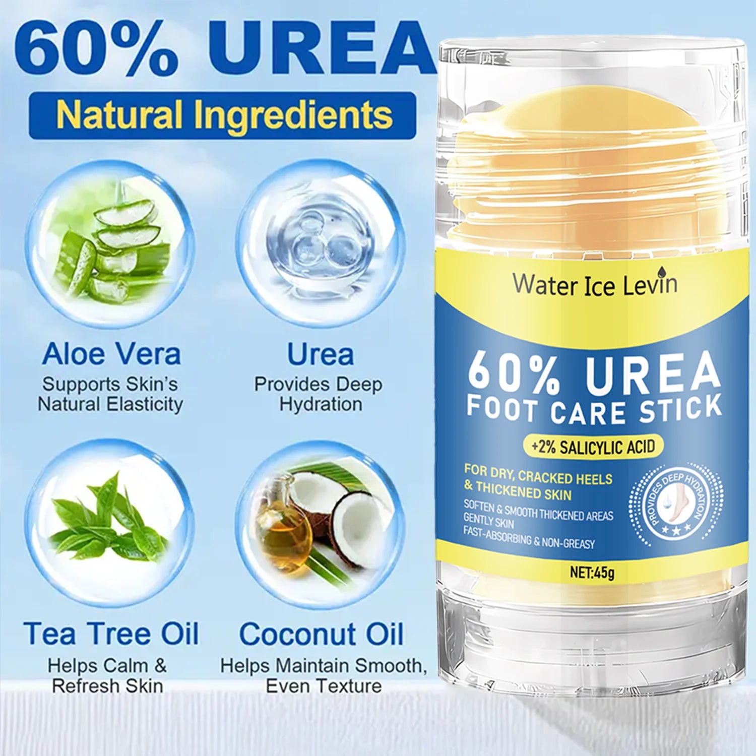 60% Urea Foot Care Stick Moisturizing Treatment for Dry Cracked Heels - 4