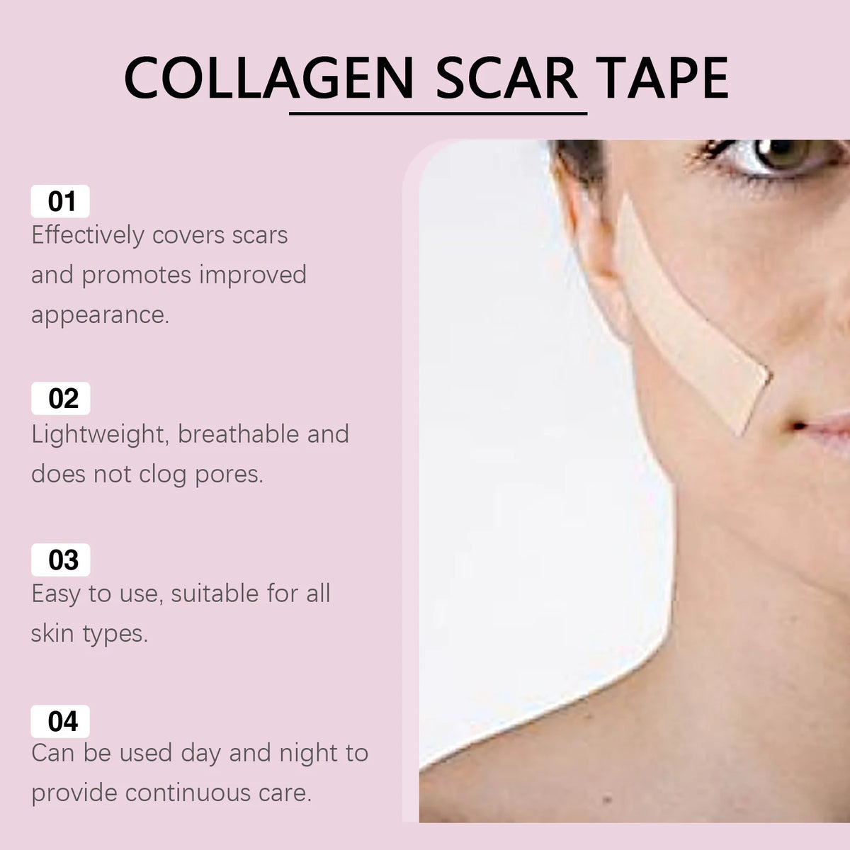 Silicone Collagen Scar Tape for Fine Lines and Wrinkles