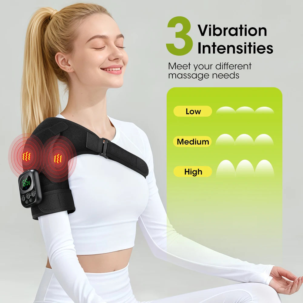 Wireless App-Controlled Heated Shoulder Massager for Muscle Relief - 23