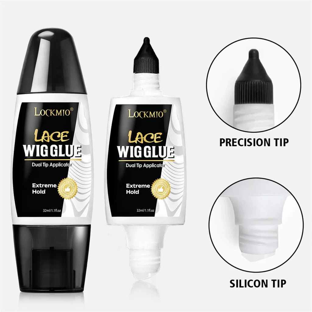 Lace Wig Glue Adhesive and Remover Set with Dual Ended Applicator