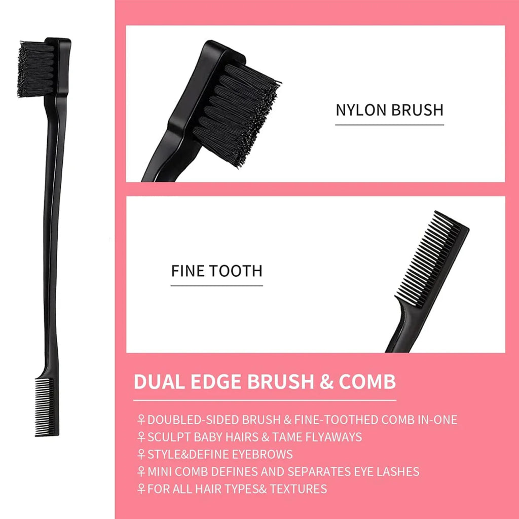 Lockmio Hair Wax Stick and Styling Brush Set for Frizz Control