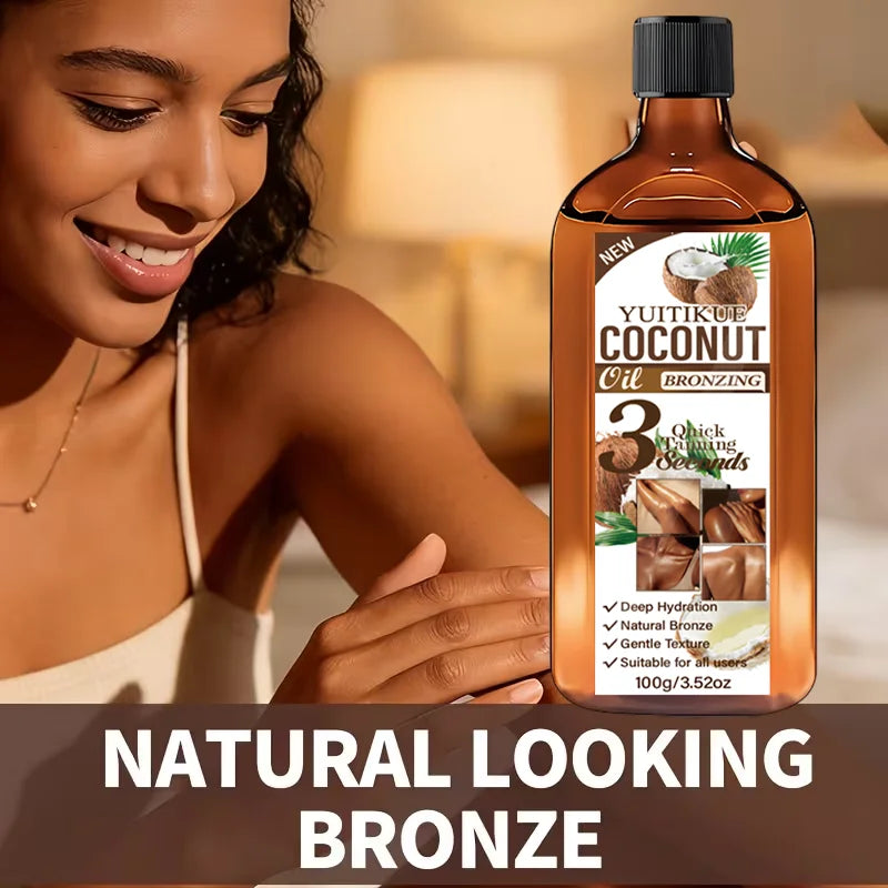 Coconut Bronzing Tanning Oil for Face and Body 100g