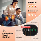 Cordless Heated Knee Massager with Vibration Therapy