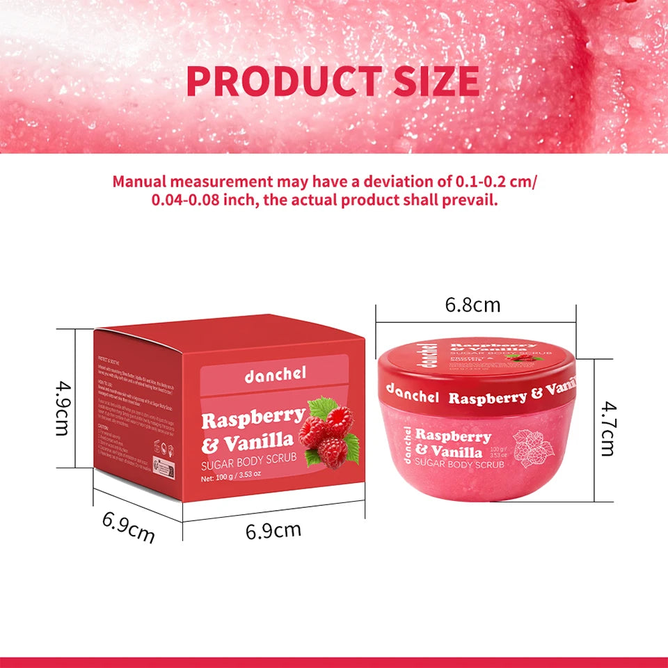 Raspberry and Vanilla Sugar Body Scrub for Smooth Skin