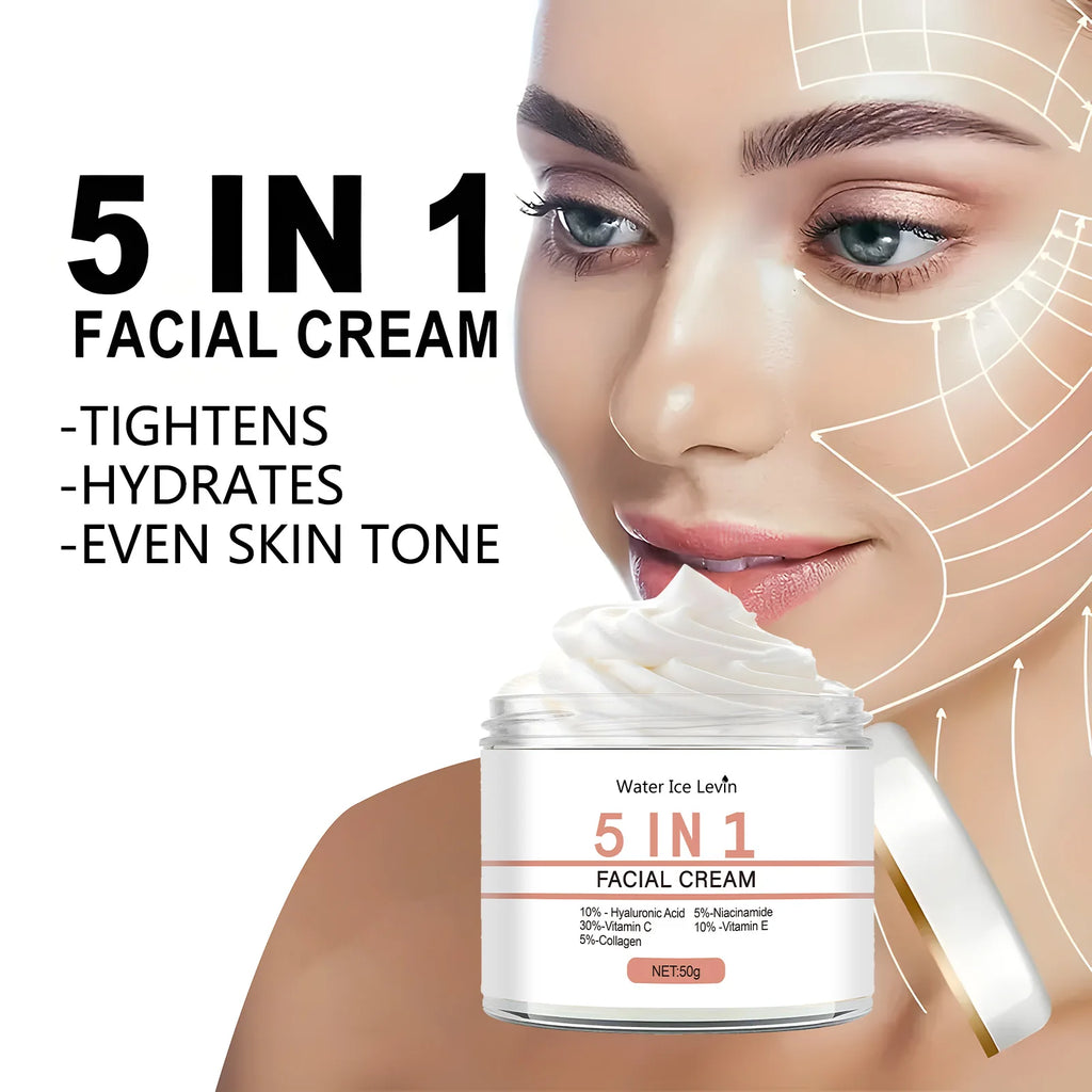 5-in-1 Facial Nourishing Cream Anti-Aging Face Serum and Moisturizer
