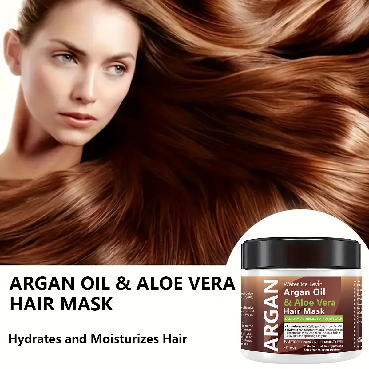 Argan Oil and Aloe Vera Hair Mask Repair Treatment 100g