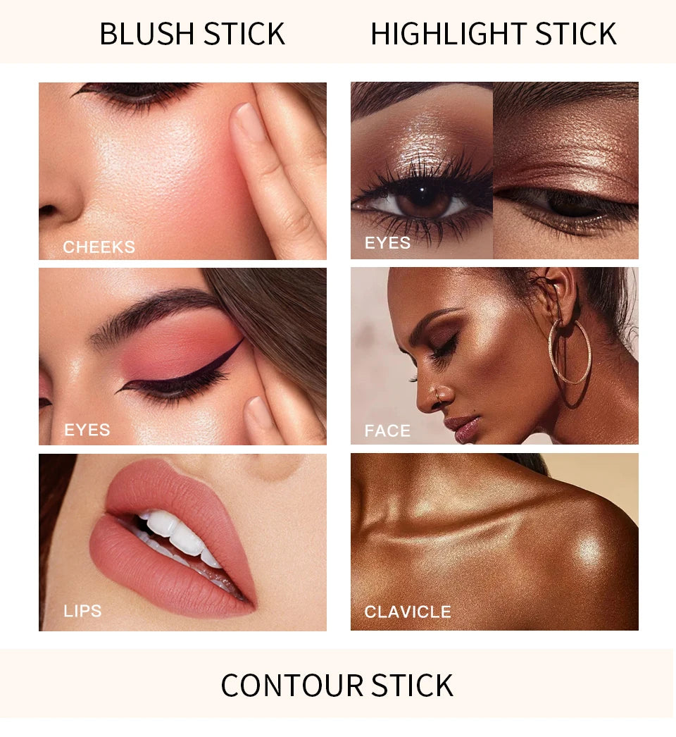 Liquid Face Contour and Highlighter Wand with Cushion Applicator