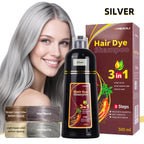 500ml Silver Hair Dye Shampoo Plant Extract Color Treatment