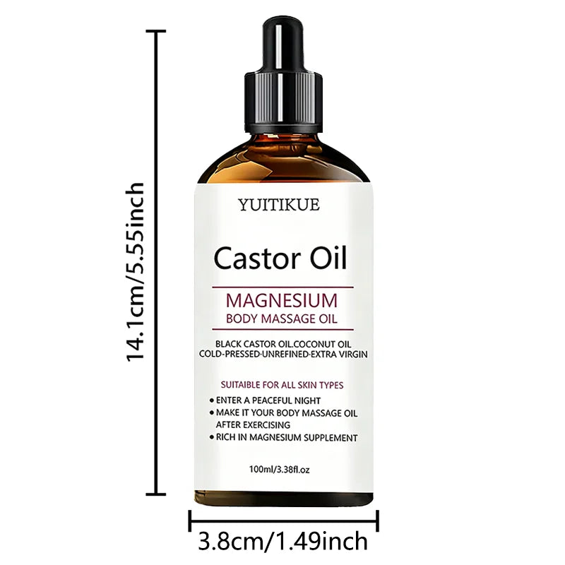 YUITIKUE Castor Oil with Magnesium Body Massage Oil 100ml
